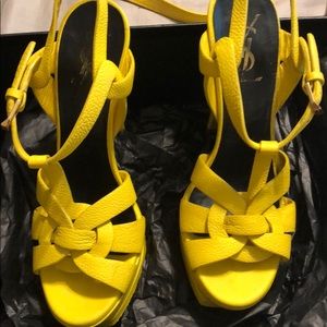 Ysl tribute yellow leather